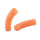 Acrylic Tube Twisted bead 33x8mm Transparent orange